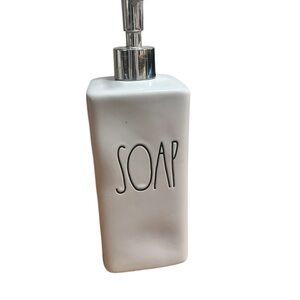 Rae Dunn White Soap Dispenser